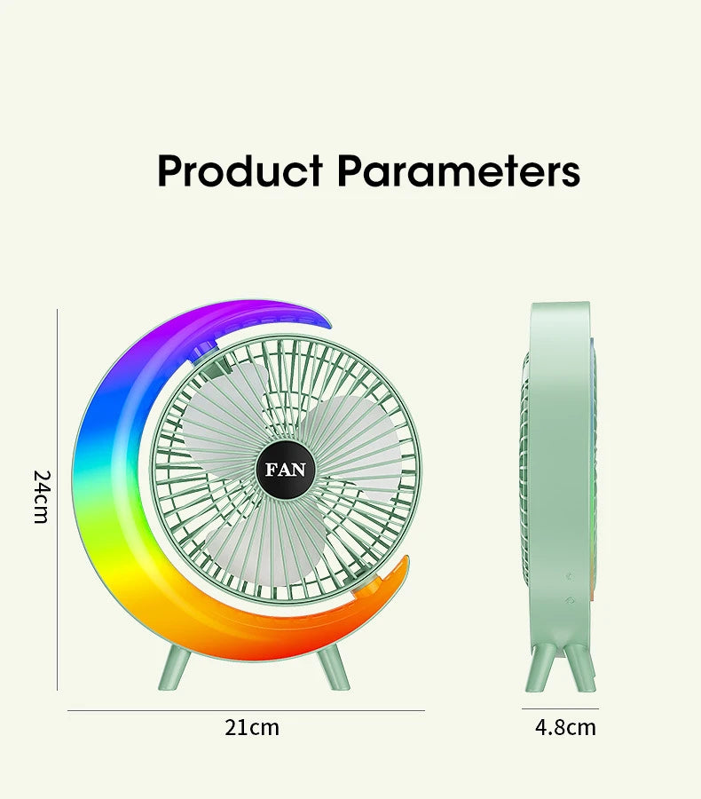 Colorful RGB Lighting Fan