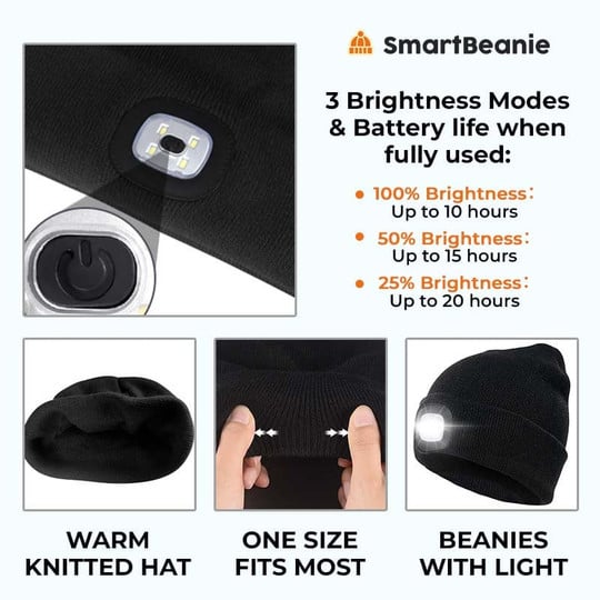 Rechargeable LED Beanie Hat