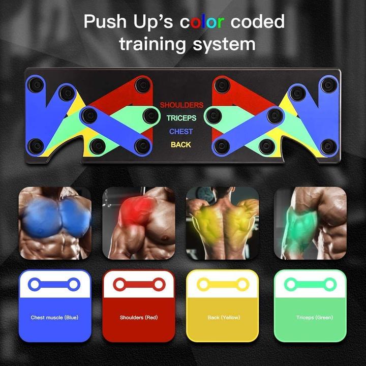 PowerTech™ 9 in 1 Color-Coded Push Up Board - Urban indies