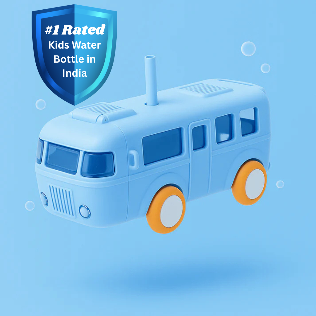 Bus Shape Water Bottle with Straw