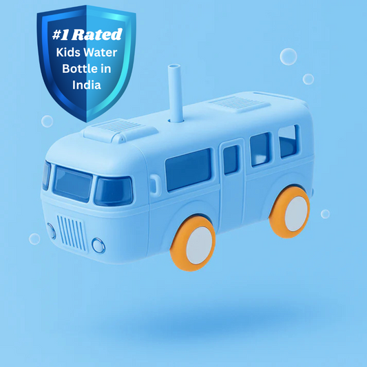 Bus Shape Water Bottle with Straw