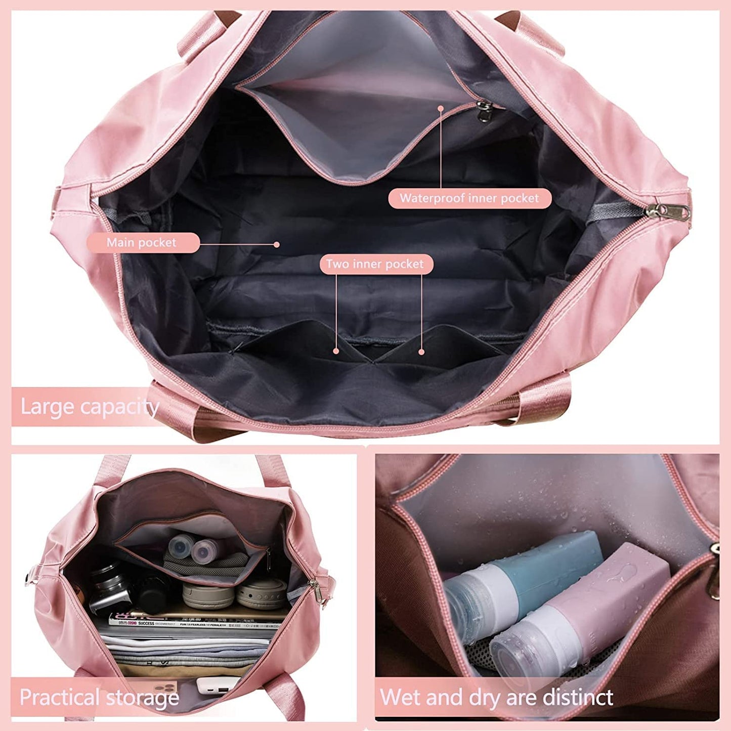 LARGE CAPACITY FOLDABLE TRAVEL BAG