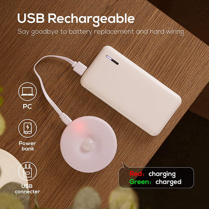 Rechargeable Motion Sensor LED Light (Pack Of 2)