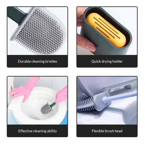 HygienePro™ Revolutionary Silicone Toilet Brush With Holder - Urban indies